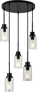 5-Light Kitchen Island Dimmable Pendant Lights by LIGOTFIRE