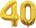 GOER Number 40 Balloons for 40th Birthday Party Decorations, 42 Inch Jumbo Foil by GOER