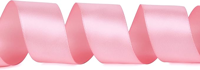 Ribbli Double Faced Pink Satin Ribbon, 1” x Continuous 25 Yards, Use - Image 2