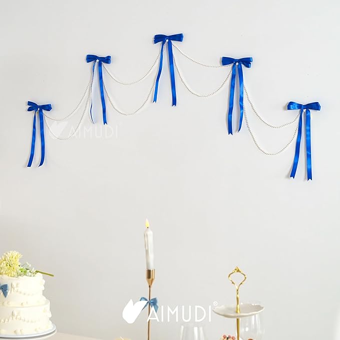 AIMUDI Royal Blue Bows 5 × 10" Satin Bows - Image 9