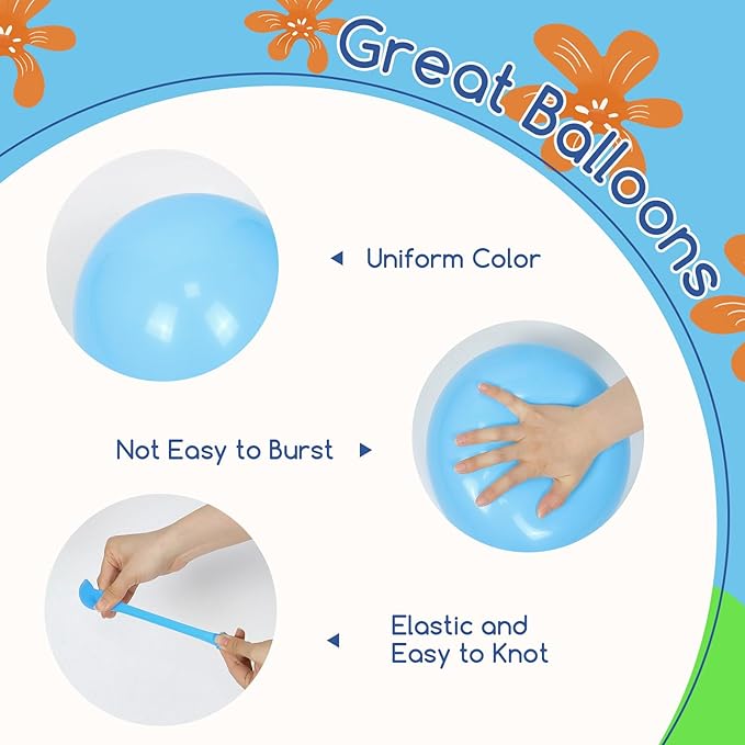 60pcs Blue and Orange Balloons 12inch - Image 3