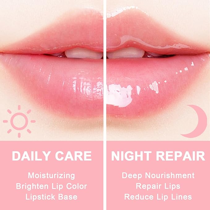 3 PCS Bee Lip Balm Lip Mask Honey Pot, Watermelon & Cherry & Coconut Lip Mask - Image 5