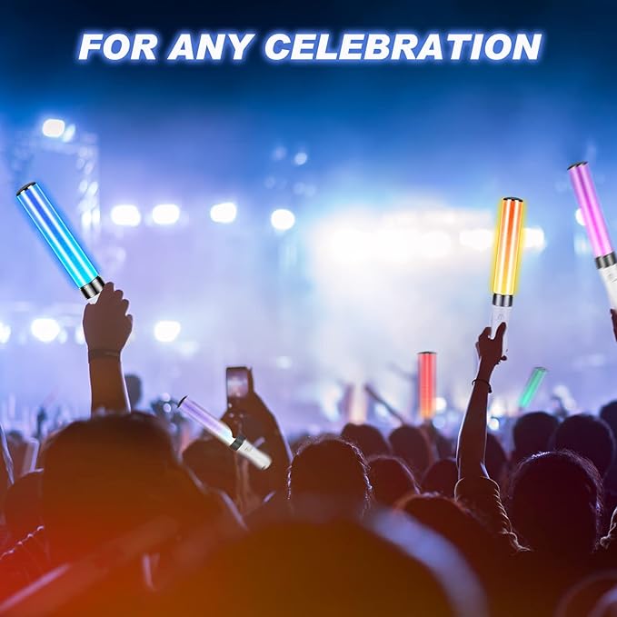Lewtemi 2 Pcs 15 Color K-pop Concert Lightstick Reusable 2 Modes Multicolor - Image 3