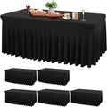 Wish Care 6 Pack Black Spandex Table Cloths by WishCare