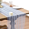 Joanlody Fall Pearl Table Runner 10ft Rustic Boho Tulle Table Runner by Joanlody