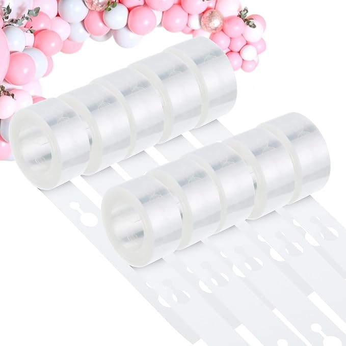Balloon Arch Strip 10 Rolls 164 Feet Double Hole Tape Strip Balloon Decorating by Unknown