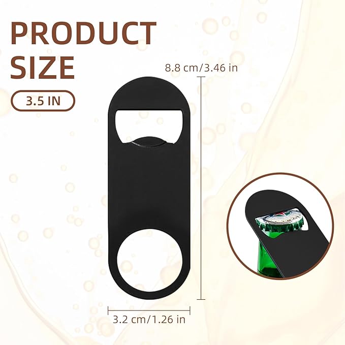 100 Pack Flat Beer Bottle Opener 3.5 inch Stainless Steel Flat Bottle Opener - Image 2