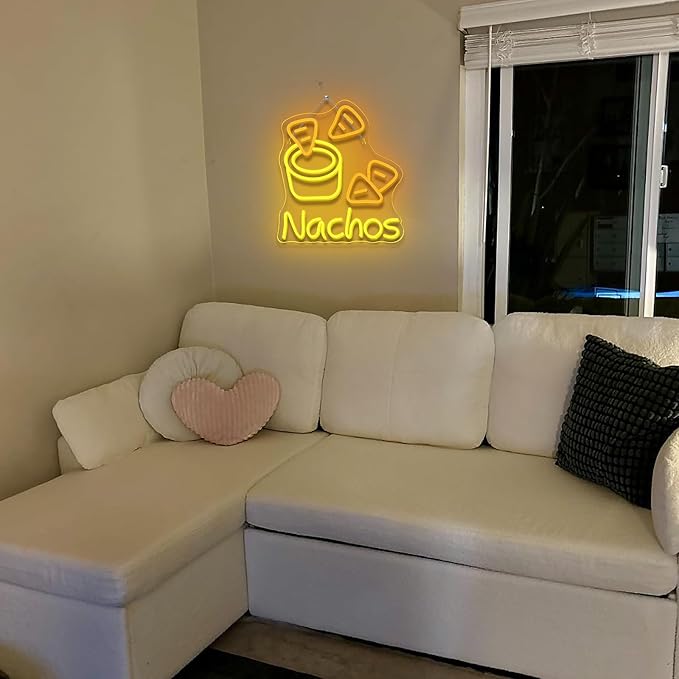 LookLight Nachos Neon Sign, Cheesy Delight Neon Light - Image 2