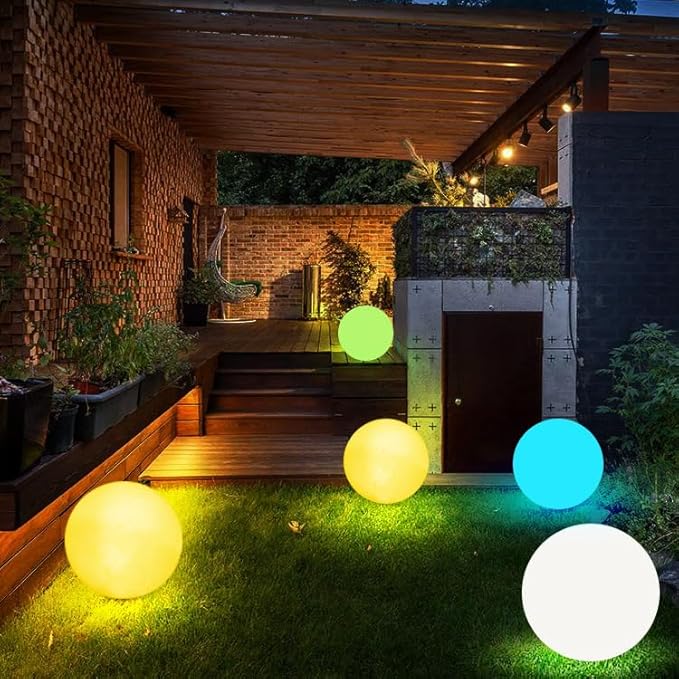 12-Inch LED Ball Light, Changing Glowing Orb Light - Image 7