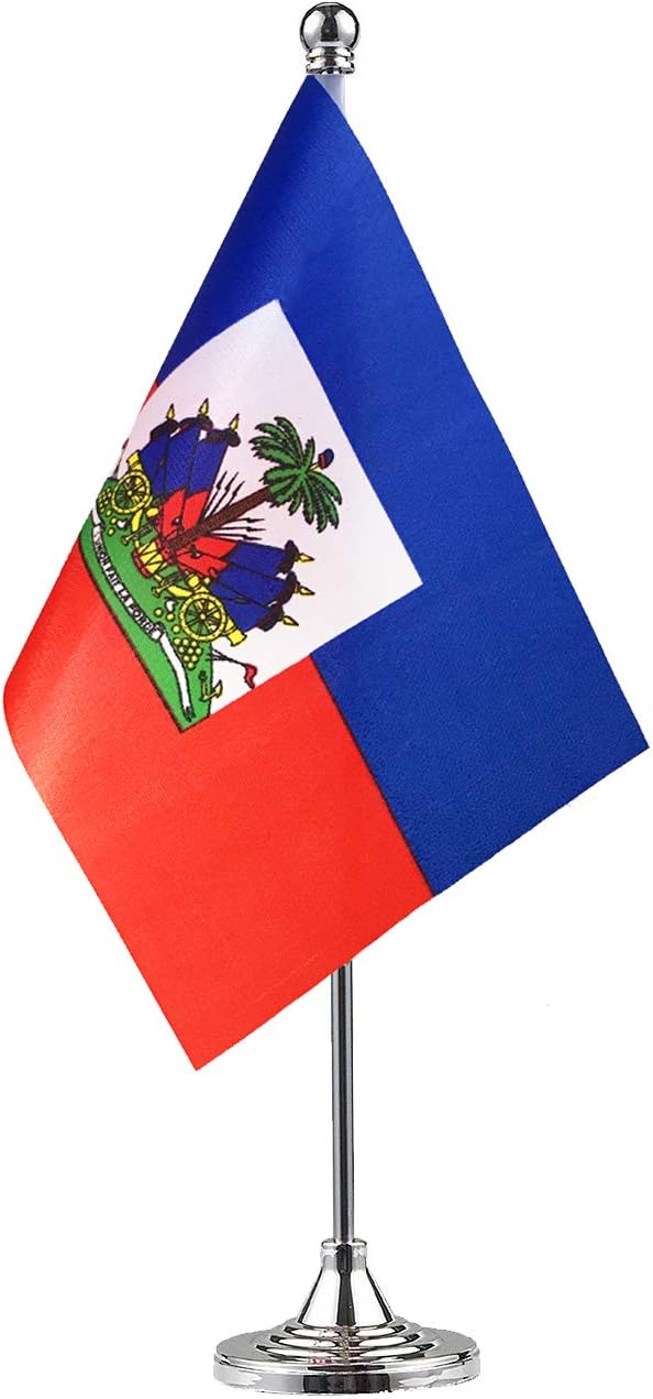 Haiti Haitian Flag Table Desk Flags, Office Flag, International World Country by GentleGirl