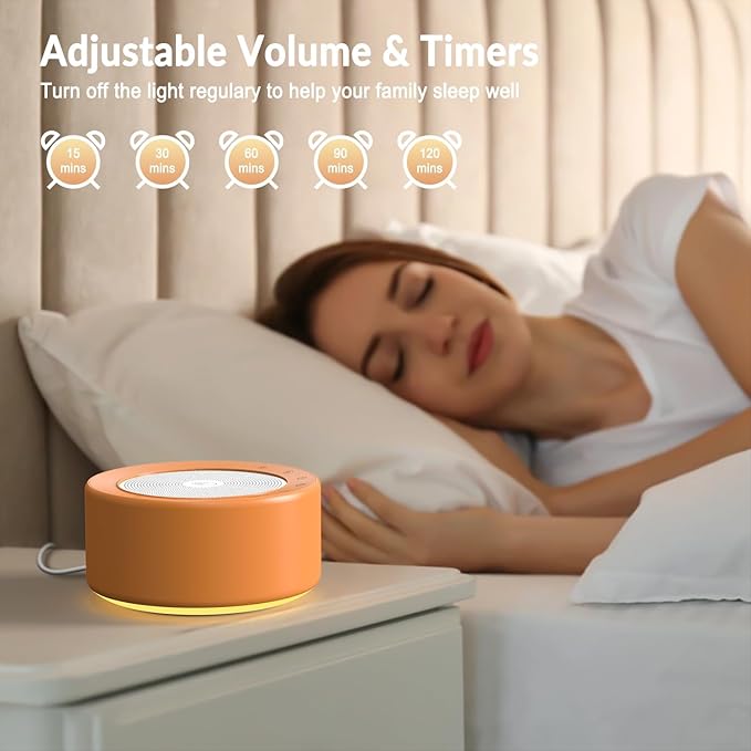 Nursery Lamp with Sound Machine, Mood Lighting, 7 Colors Night Light, 30 - Image 5