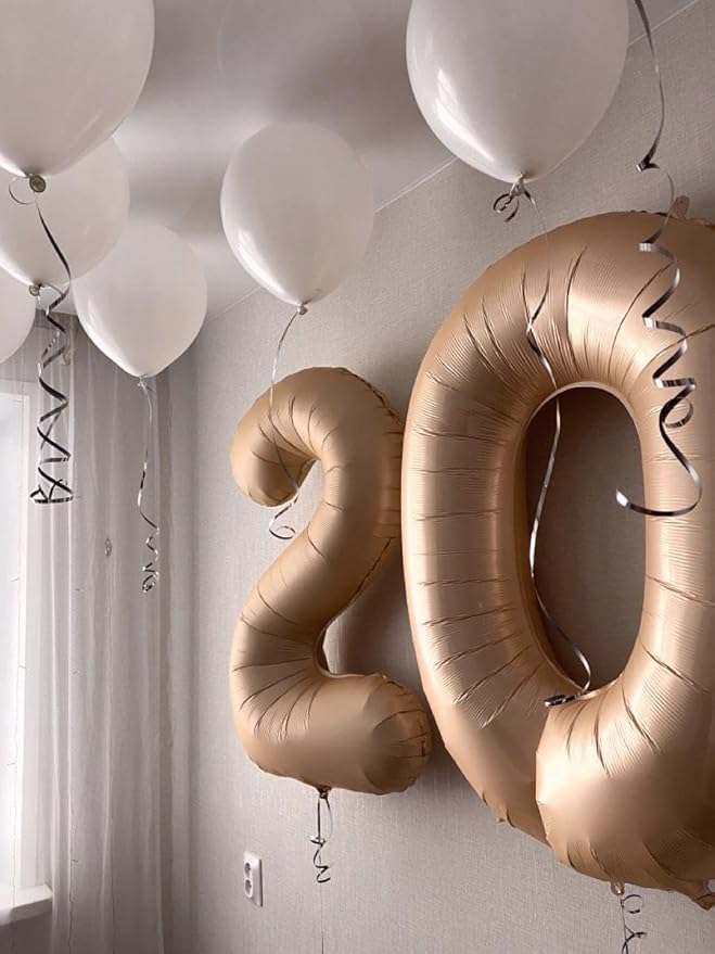 Light Brown 40 Inch 0 Number Balloons, 0 Decorations - Image 5