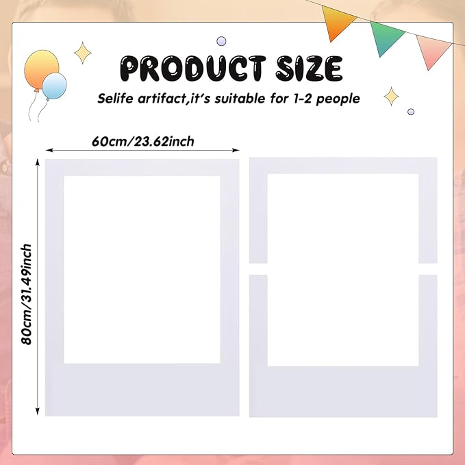 32 x 24 Inch Large Blank DIY Photo Booth Props Picture Frame Party Frame DIY - Image 2