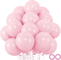 100pcs Pastel Pink Balloons, 12 inch Light Pink Latex Party Balloons Helium by OWPFJG