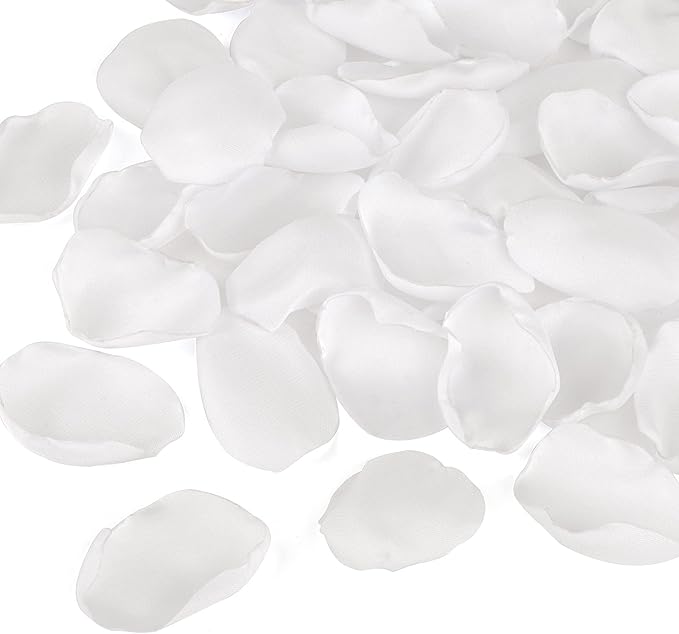 Artificial White Rose Petals 300pcs Silk Rose Petals Fake Flower Petals by NeaticooRose