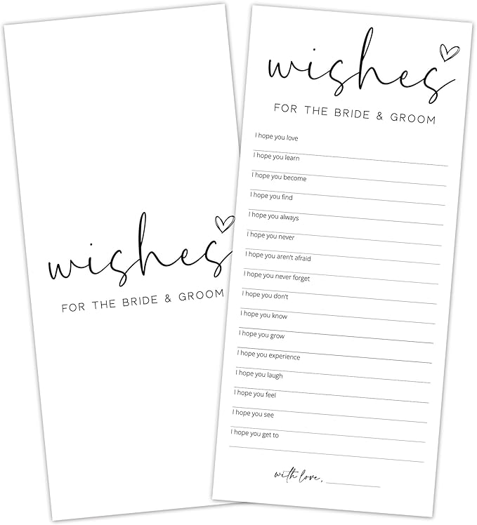 Bridal Shower Games, Wishes for The Newlyweds, Wedding Shower Games for Guests by Tsunerrorami