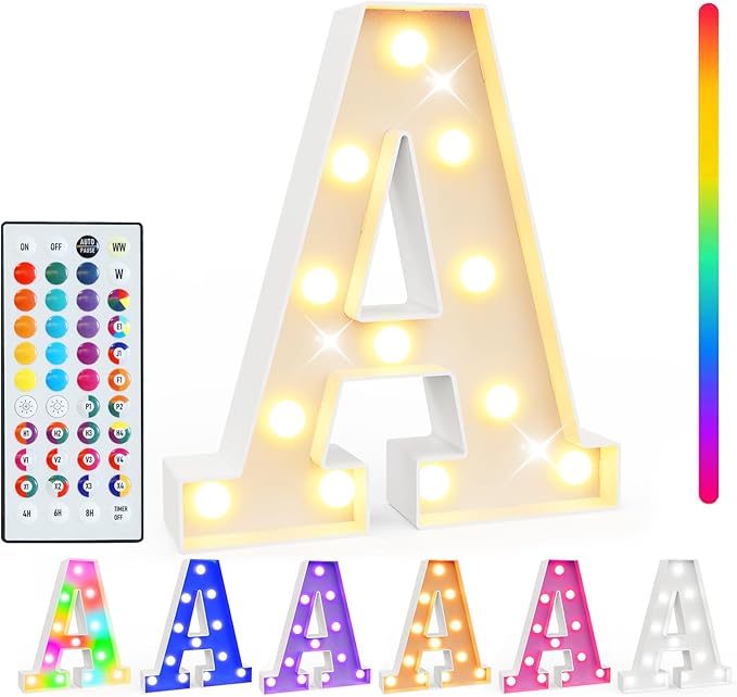 Pooqla Colorful Light Up Letters by Pooqla