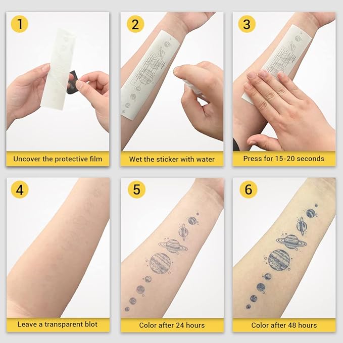 INKARTLINK Tattoo Tech, 2 Sheets Large Semi Permanent Tattoo, Adult Art Design - Image 6