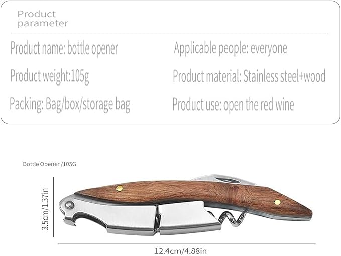 Professional Waiter Corkscrew Wine Key - Image 5