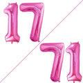 GOER Number 17 Balloons for 17th Birthday Sweet 17 Party Decorations, 42 Inch by GOER