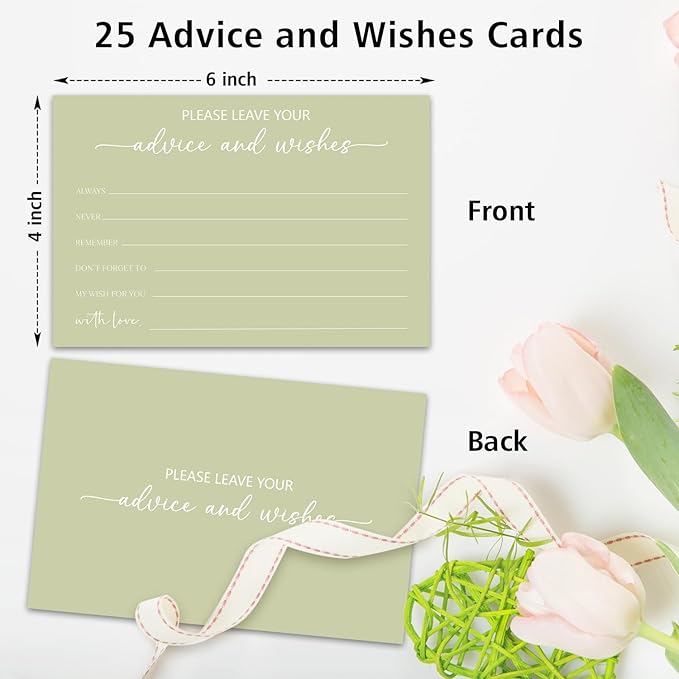 Green Advice and Wishes Card, Advice Cards - Image 2
