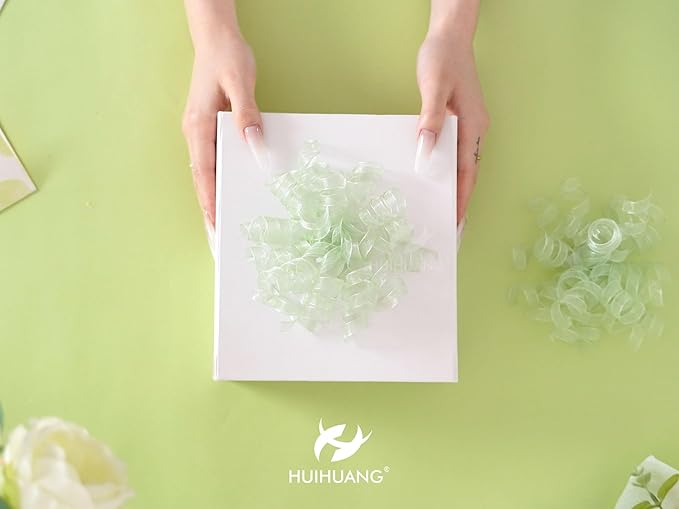 HUIHUANG Curly Bows for Gift Wrapping Sage Green Gift Bows 5 inch x 8 Counts - Image 9