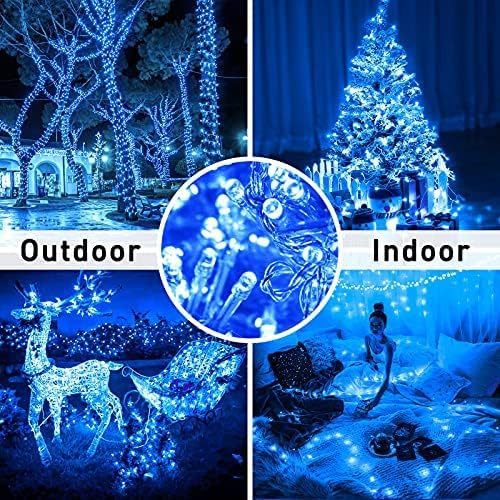 JMEXSUSS 250 LED Blue String Lights Indoor, 91.5ft Connectable Christmas Lights - Image 2