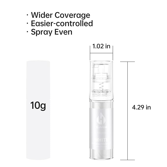 White Edible Glitter Spray - Image 2