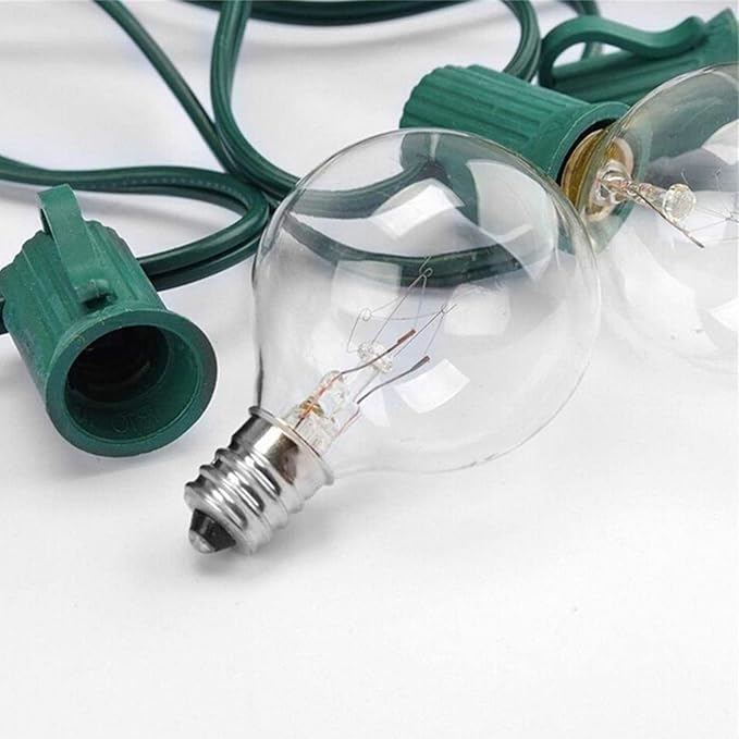 SUNSGNE 25Ft Christmas String Lights, G40 Globe String Light - Image 4