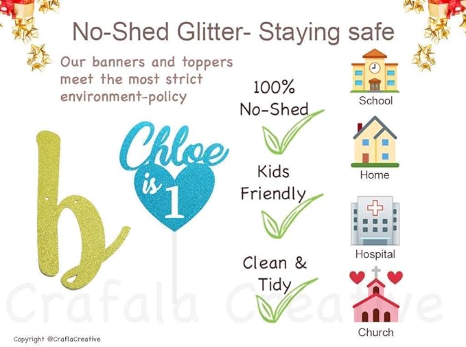 Custom Cake Topper, Glitter Colors, Block Font, Custom Text Cake Topper - Image 4