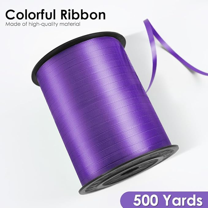 Dark Purple Curling Ribbon, Balloon String 500 Yard - Image 2