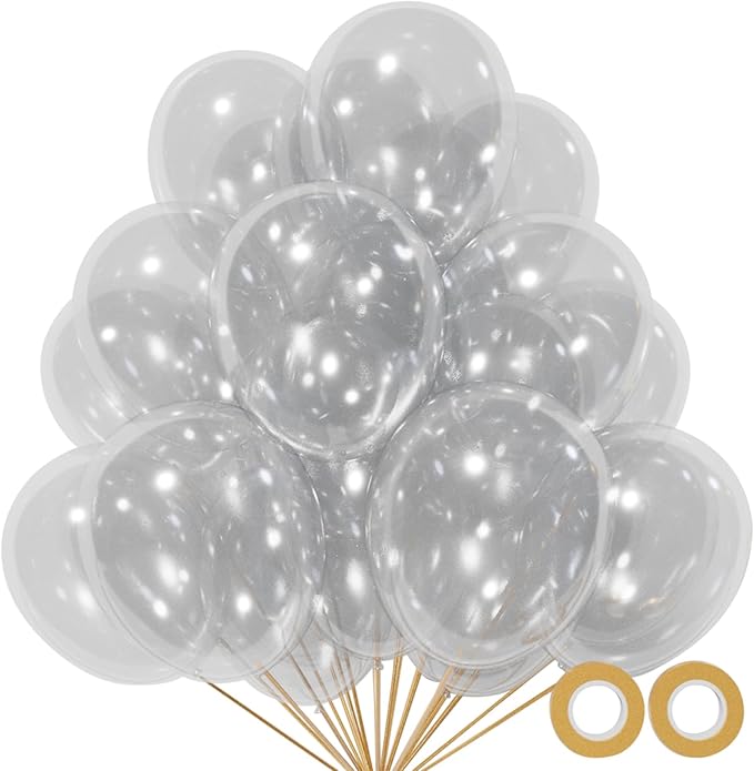 110pcs Clear Balloons, Transparent Balloon by KUULBELA