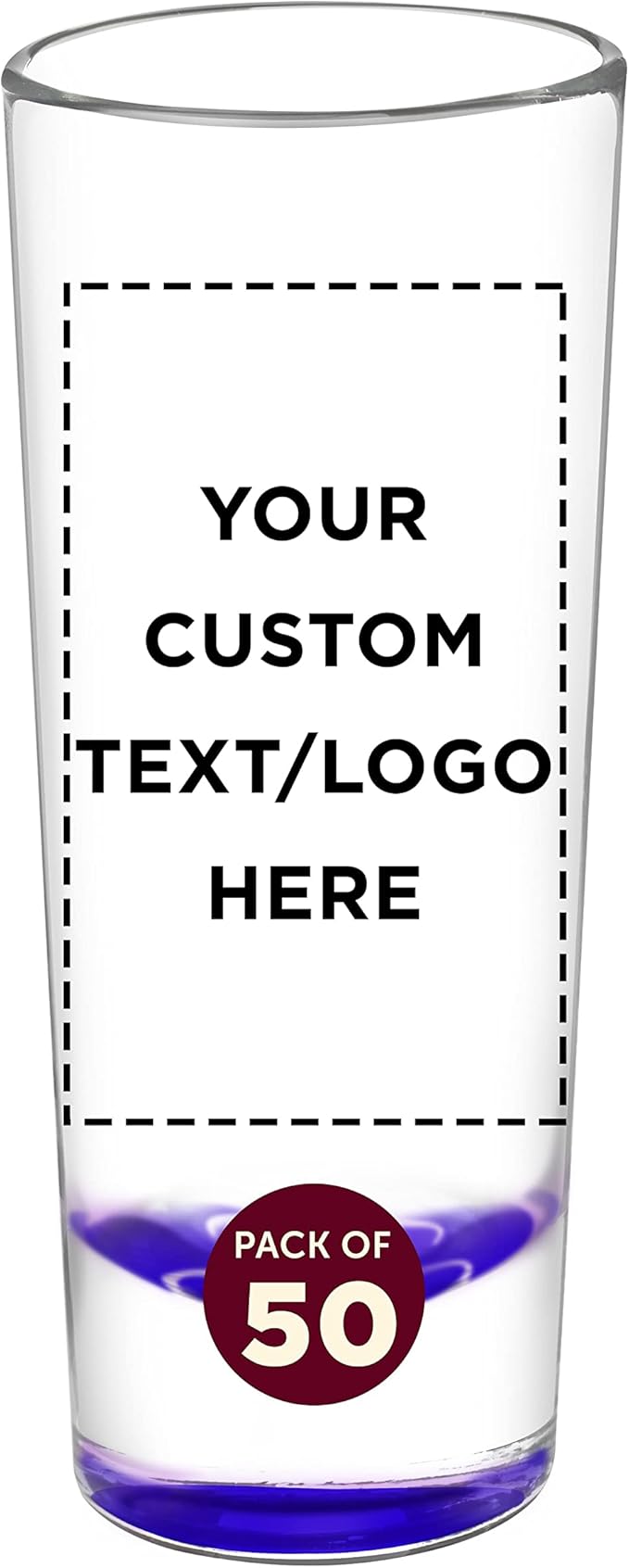 Custom Cordial Shooter Shot Glasses 2 oz. Set of 50, Personalized Bulk Pack by DISCOUNTPROMOS