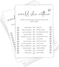 Bridal Shower Games, Would She Rather, Wedding Shower Games by Tsunerrorami