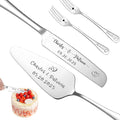 Custom Wedding Cake Knife and Server Set Personalized Cake Cutter by Unknown