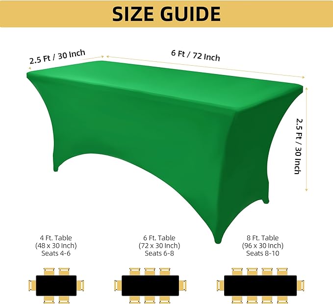 10-Pack 6ft Spandex Table Covers - Image 4