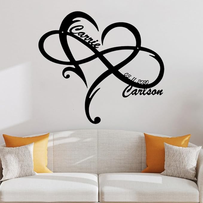 NAZENTI Personalized Metal Sign Infinity Heart Gift - Image 2