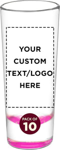 Custom Cordial Shooter Shot Glasses 2 oz. Set of 10, Personalized Bulk Pack by DISCOUNTPROMOS