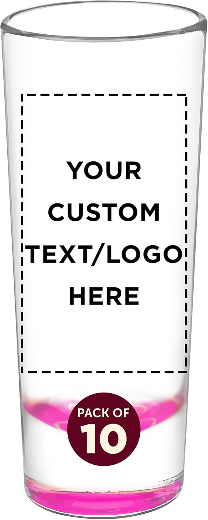 Custom Cordial Shooter Shot Glasses 2 oz. Set of 10, Personalized Bulk Pack by DISCOUNTPROMOS