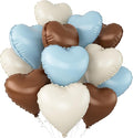 Blue Brown Heart Balloons by Adorely