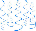 Blue Party Hanging Swirl Decorations Plastic Streamer by WEVEN