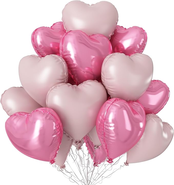 Light Pink Heart Balloons by Sowide