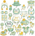 Sage Green Baby Shower Party Photo Booth Props 25PCS Greenery Baby Shower Props by Qiuboluny