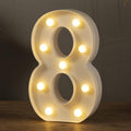 HXWEIYE Light Up Numbers-8, LED Marquee Number Lights Sign 26 Alphabet and 10 by LightUpYourHomewHXWEIYE