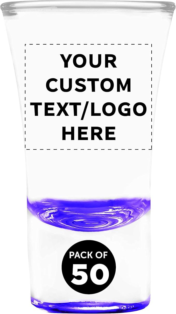 Custom 2 oz. Lord Shooter Etched Shot Glasses, 50 pack, Personalized Text by DISCOUNTPROMOS