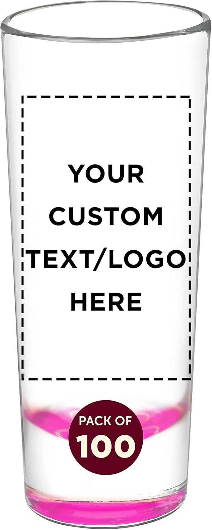 Custom Cordial Shooter Shot Glasses 2 oz. Set of 100, Personalized Bulk Pack by DISCOUNTPROMOS