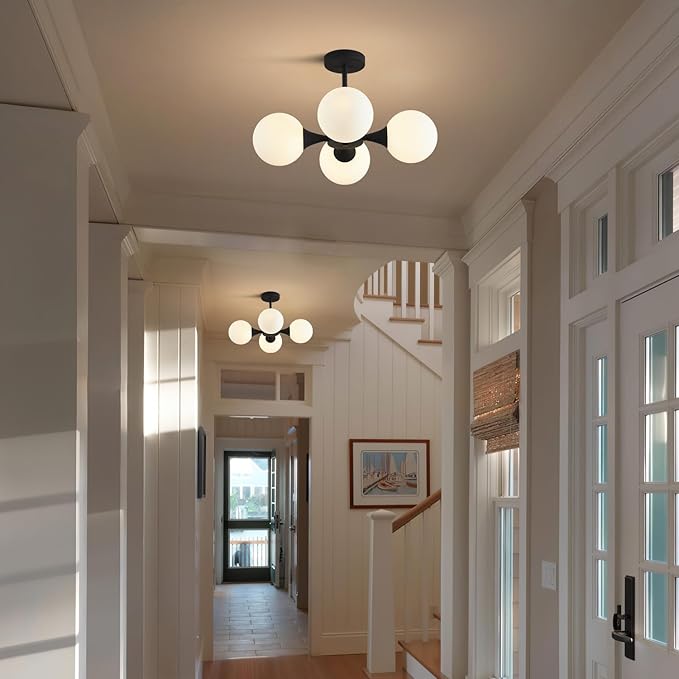 KCO Lighting Mid Century Modern Semi Flush Mount Ceiling Light Fixture - Image 6