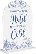 Acrylic Wedding Signs, Dusty Blue Wedding Decor, To Have And To Hold Signs by KongMoTree