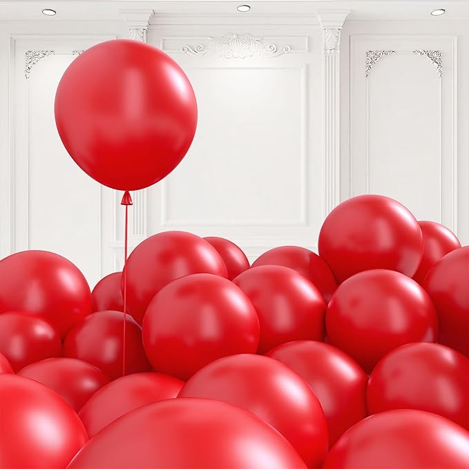 125 pcs Red 5 Inch Balloons, Small Balloons by BAIBAOXIANG