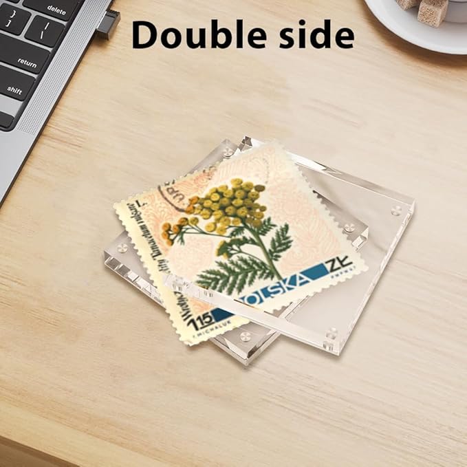 4 Pack Square Acrylic Picture Frames 4x4 Clear Photo Frame Business Card Frame - Image 5